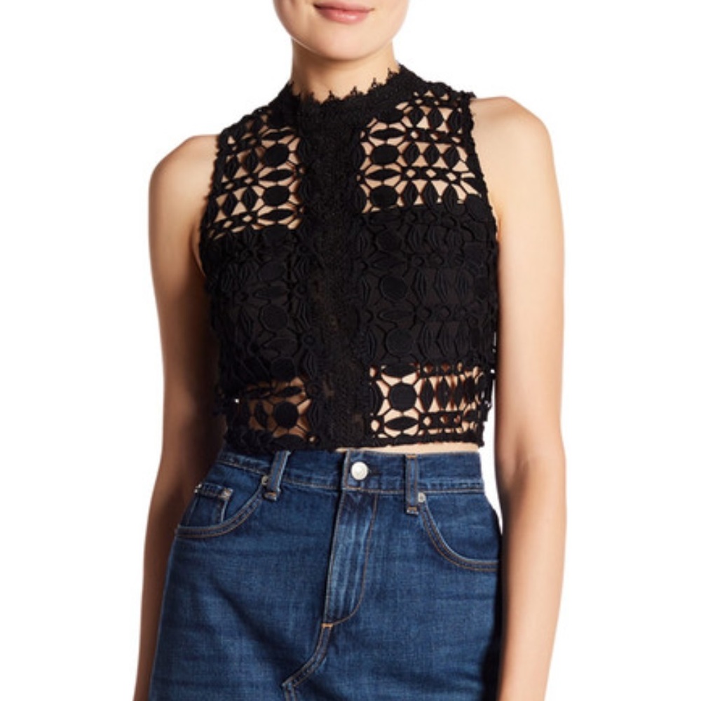 Lace Cropped Blouse